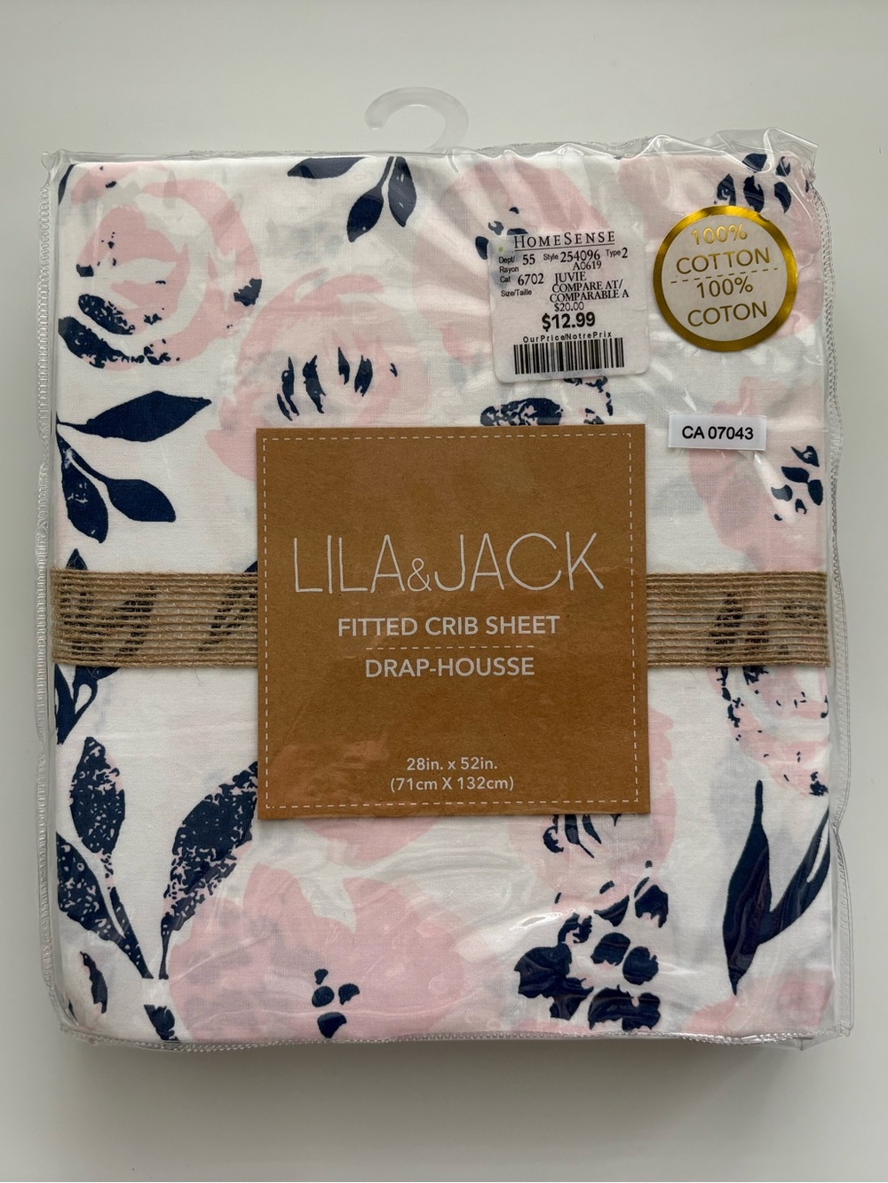 Lila & Jack Floral Cotton Crib Sheet